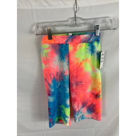 NWT BP. Classic Bike Shorts In Neon Multi Tie Dye XXS - Picture 2 of 2